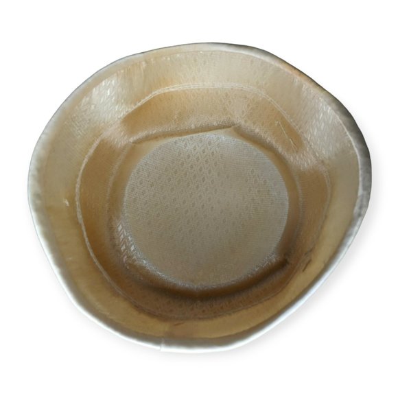 Vintage Ivory Rabbit Fur Pill Box Hat with Rhinestone Accent main image 12